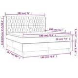 thumbnail of vidaXL Boxspringbett mit Matratze & LED Hellgrau 180x200 cm Samt