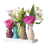 thumbnail of Jinfa Handgefertigte Blumenvasen Set aus 7 Vasen, Keramik, bunt – Dekorative kleine Vasen für stilvolle Blumenarrangements