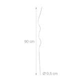 thumbnail of Relaxdays Spiralstäbe Tomaten, 10er Set, Tomatenrankhilfen verzinkter Stahl, Tomatenstäbe, Ø 5 mm, 90 cm lang, silber