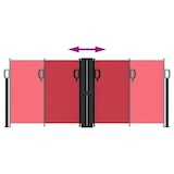 thumbnail of Auvent latéral rétractable rouge 100x600 cm Modèle Atlas Terrasse Plus