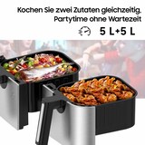 thumbnail of Dual Zone Heißluftfritteuse Doppelkammer 10L | Airfryer mit 2x5 L Körben, Friteuse Heissluft ohne Öl, 8 Programmen, Vorheizen&Warmhalten, 2600W