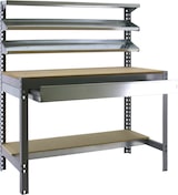 thumbnail of SimonRack Banco de Trabajo Taller, 910x610 mm, 3 Repisas y Cajón, Capacidad Carga 400 kg, Gris - BT-1