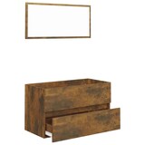 thumbnail of vidaXL 2-tlg. Badmöbel-Set Räuchereiche Holzwerkstoff 1,5x80x37cm