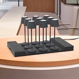 thumbnail of Lumisky 9 Lampes de table EMILY Gris + base de chargement Acier Gris anthracite