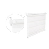 thumbnail of Doppelrollo Duorollo 80 cm breit 200 cm lang weiss inkl. Seilzug Fensterrollo Klemmrollo Jalousie