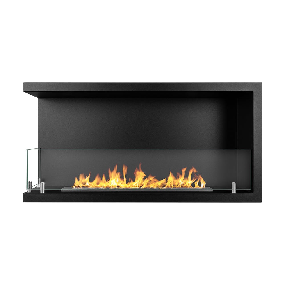 Chimenea de bioetanol de esquina empotrada biochimenea de esquina 90x45 SUTRI 90 SX