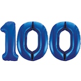 thumbnail of XL Folienballon blau Zahl 100