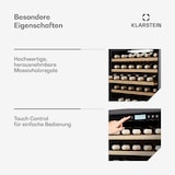 thumbnail of Klarstein Vinovilla Trio Weinkühlschrank | 144 Flaschen | 3 Zonen | 38 dB | 12 Regale | Kompressor | 413 Liter Edelstahl