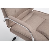 thumbnail of Silla Cantiléver XXL Attila Tapizada en Tela Gris topo