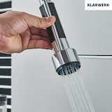 thumbnail of KLARWERK® Björn | Gastronomie Küchenarmatur Chrom glanz mit Zwei Brausen | Edelstahl Wasserhahn Küche Silber 2 Anschlüsse |Doppelspülbecken Restaurant
