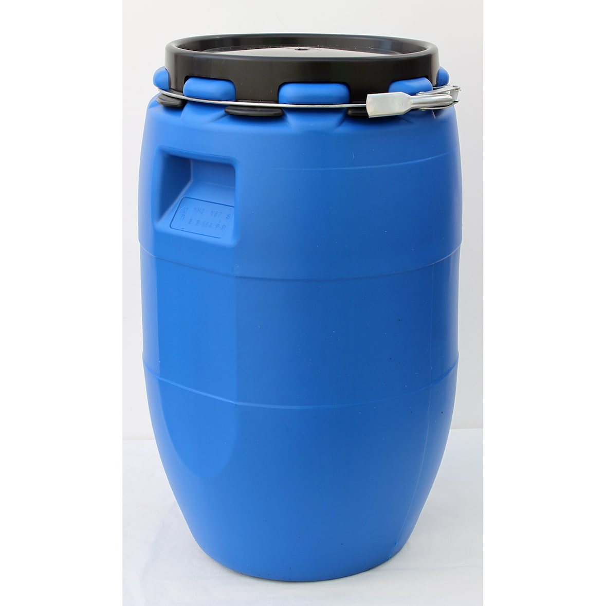 Bidón con tapa y cierre metálico de ballesta. 404x635 mm. Azul. 60 l. CONGOST