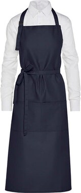 thumbnail of AMSTERDAM - Recycled Bib Apron with Pocket: One Size / Grey