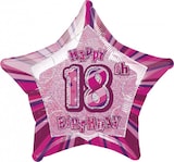 thumbnail of 18. Geburtstag Folienballon Stern pink
