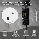 thumbnail of LuxeBath Heizstab 1200 W Schwarz mit Thermostat & Digitalanzeige – Elektrischer Heizstab mit Timer-Funktion, Heizpatrone für Badheizkörper,