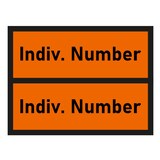 thumbnail of Warntafel, orange, Individualisiert, 400x300mm