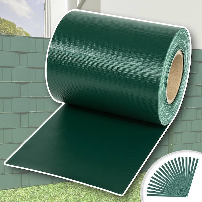 tectake Rollo aislante de PVC con clips de sujeción Verde | Makro