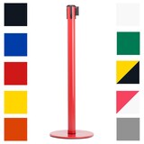 thumbnail of Danieli - Colonnina Segnapercorso con Nastro Estensibile Fino a 3 metri. Metallo Rosso, Base Anti-inciampo (Grigio)