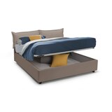 thumbnail of Dmora Doppelbett Jasmine, Containerbett mit Kunstlederbezug, 100% Made in Italy, Frontöffnung, inklusive Matratze Cm 160x200, Turteltaube