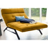 thumbnail of KAWOLA Liege AMERIVA Sessel Relaxliege Maxi Velvet curry Fuß schwarz