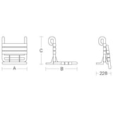 thumbnail of pba 01 Duschsitz, einhäng 380x480x430mm Sitzfläche klappbar, aus Nylon