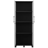 thumbnail of Armoire de rangement 2 portes 4 Etagères Grise 68 x 37 x H169 cm 4 pieds INTEC