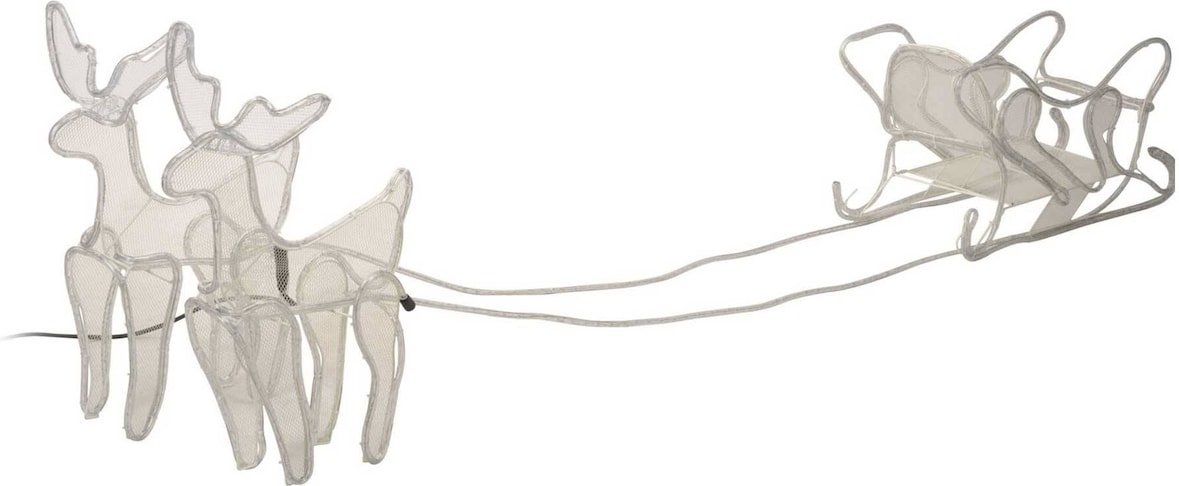 WellHome - LED-kerstversiering van rendier met slee | Makro