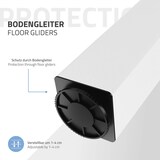 thumbnail of ML-Design 4er Set Tischbeine 42 cm Weiß glänzend, Stahl pulverbeschichtet, I-Form 8×8 cm, höhenverstellbar, Möbelbeine für Couchtisch TV-Möbel