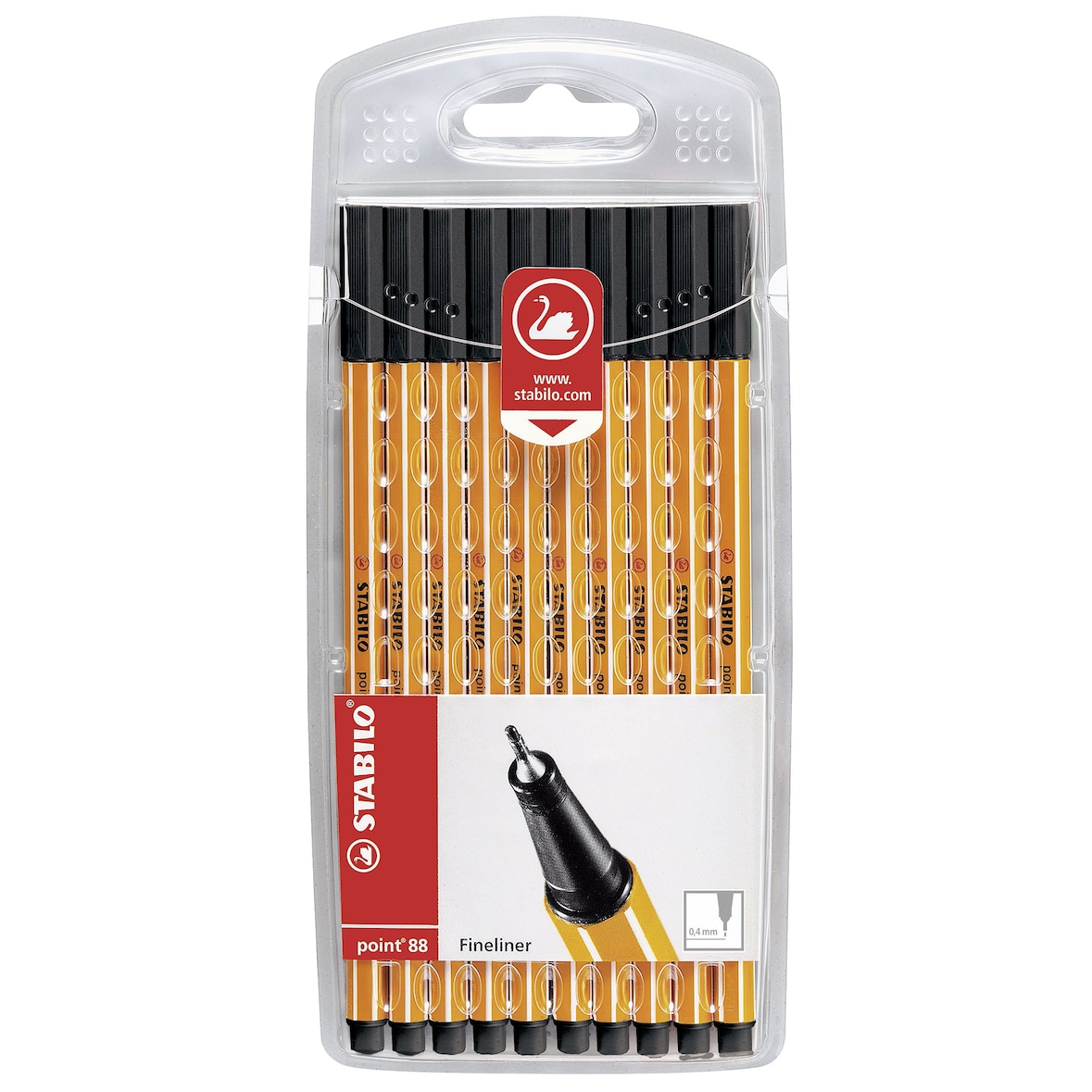 STABILO Fineliner point 88, schwarz, 0,4 mm, 10 Stück