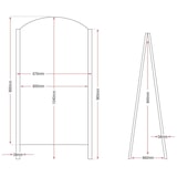 thumbnail of Olympia stoepbord met zwart metalen frame