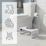 thumbnail of Relaxdays Toilettenhocker, klappbar, Hocker Toilettengang, Erwachsene, Bambus, rutschfest, HxBxT: 18x43x27,5 cm, weiß
