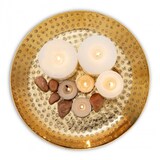 thumbnail of Dekotablett Deko Tablett 20-teilig Metall ø 28 cm rund  Deko Tablett Serviertablett : gold