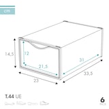 thumbnail of Pacote de 6 caixas de sapatos de plástico empilháveis e antiderrapantes Max Home