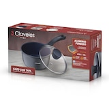 thumbnail of 3claveles - 16cm diameter, 1,3 liter gegoten aluminium steelpan met deksel, antiaanbaklaag