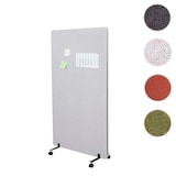 thumbnail of PROREGAL Akustik-Trennwand HxBxT 147x80x39cm doppelwandig rollbar Stoff/Textil Grau Büro-Sichtschutz Raumteiler Pinnwand