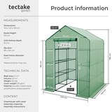 thumbnail of tectake Serre de jardin souple 2,04 m² 143x143x195cm 143 x 143 x 195 cm Vert