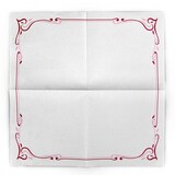 thumbnail of MANK Serviette Airlaid Colour Line in Bordeaux, 40 x 40 cm, 50 Stück - Randbordüre Ornamente