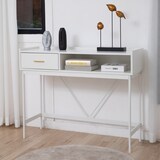 thumbnail of SVITA VALEO smalle consoletafel met plank, staande plank, gangtafel met lade, wit