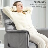 thumbnail of Relaxsessel elektrisch Grau 104x80x83 cm mit stufenloser 160 Grad Liegefunktion Memory Funktion Fernbedienung samtartiger Bezug