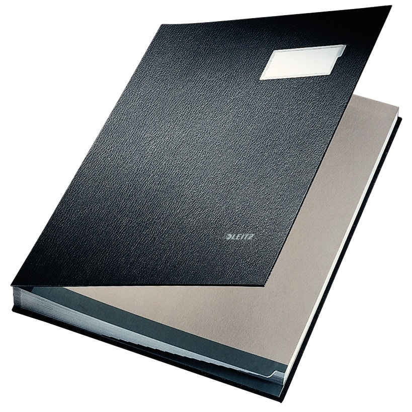 LEITZ Libro firma in PPL 20 scomparti, Formato 24 x 34 cm, Nero, 57000195