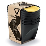 thumbnail of Set 3 cubos de basura KEDEN SORTIBOX 100% plástico reciclado, negro, 75L