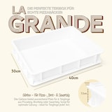 thumbnail of Pizza Lover Pizzaballenbox mit Deckel in weiß - Größe 30x40x7,5 cm Gärbox Teigballen Brotteig Hefeteig & Sauerteig Lebensmittel Box - Pizza Zubehör