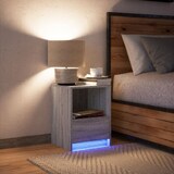 thumbnail of Armoires de chevet et lumières LED 2 pcs chêne fumé – Modèle Aubade