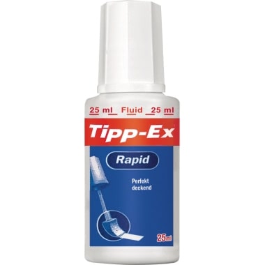 TIPP-EX Correcteur fluide avec pinceau en mousse séchage rapide flacon de 20 ml RAPID