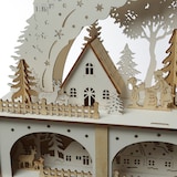 thumbnail of LED Lichterbogen Weihnachtsdorf Winterdorf H: 33,5cm 2stöckig Batterie