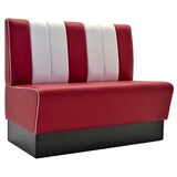 thumbnail of Americano Retro Eckbank | 264x264 cm | Dinerbank Set Rot & Weiß | Gastro Sitzbank mit Ecke
