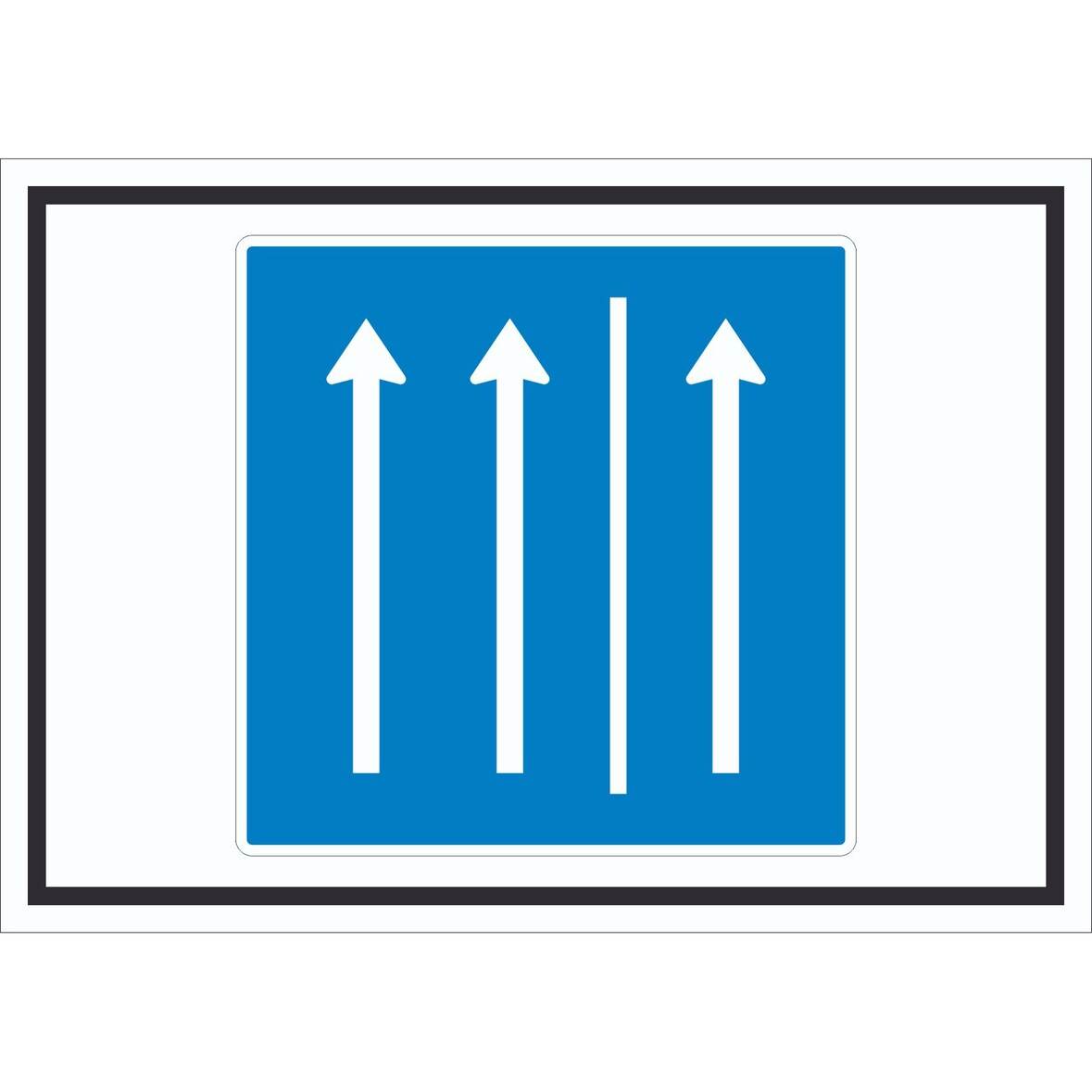 Schild Seitenstreifen befahren Symbol A3 (297x420mm)