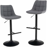 thumbnail of COSTWAY Set van 2 barkrukken, keukenstoelen, 360° draaibaar en in hoogte verstelbaar, met voetsteun