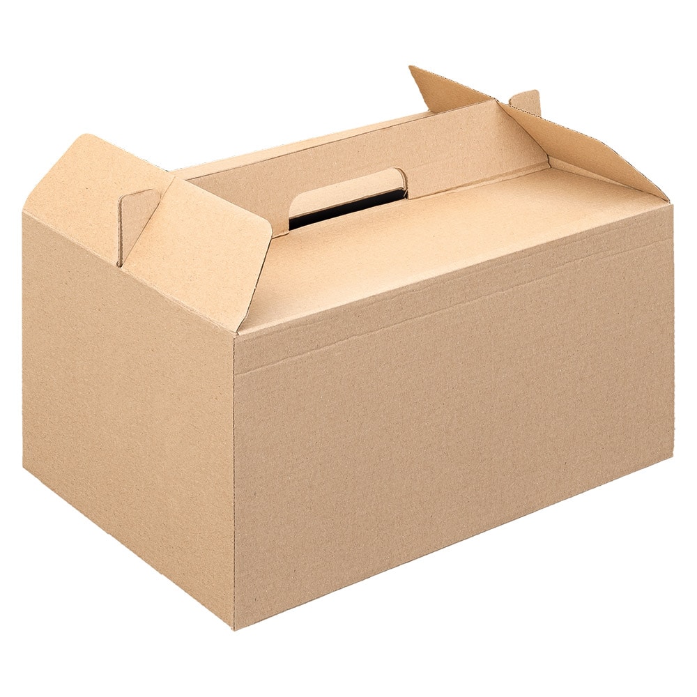 Garcia de Pou 100 Unità - Valigiette Porta Pranzo 'Thepack' 330 G/M2 28X20X15 Cm Naturale Cartone Ondulato A Microcanali