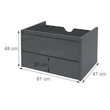 thumbnail of Décoshop26 - Mueble de baño suspendido de 80 cm con 2 cajones con cierre suave y sifón empotrado mueble de baño moderno 04_0010540