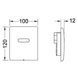 thumbnail of TECEplanus Urinal Elektronik 230/12 V Netz edelstahl gebürstet